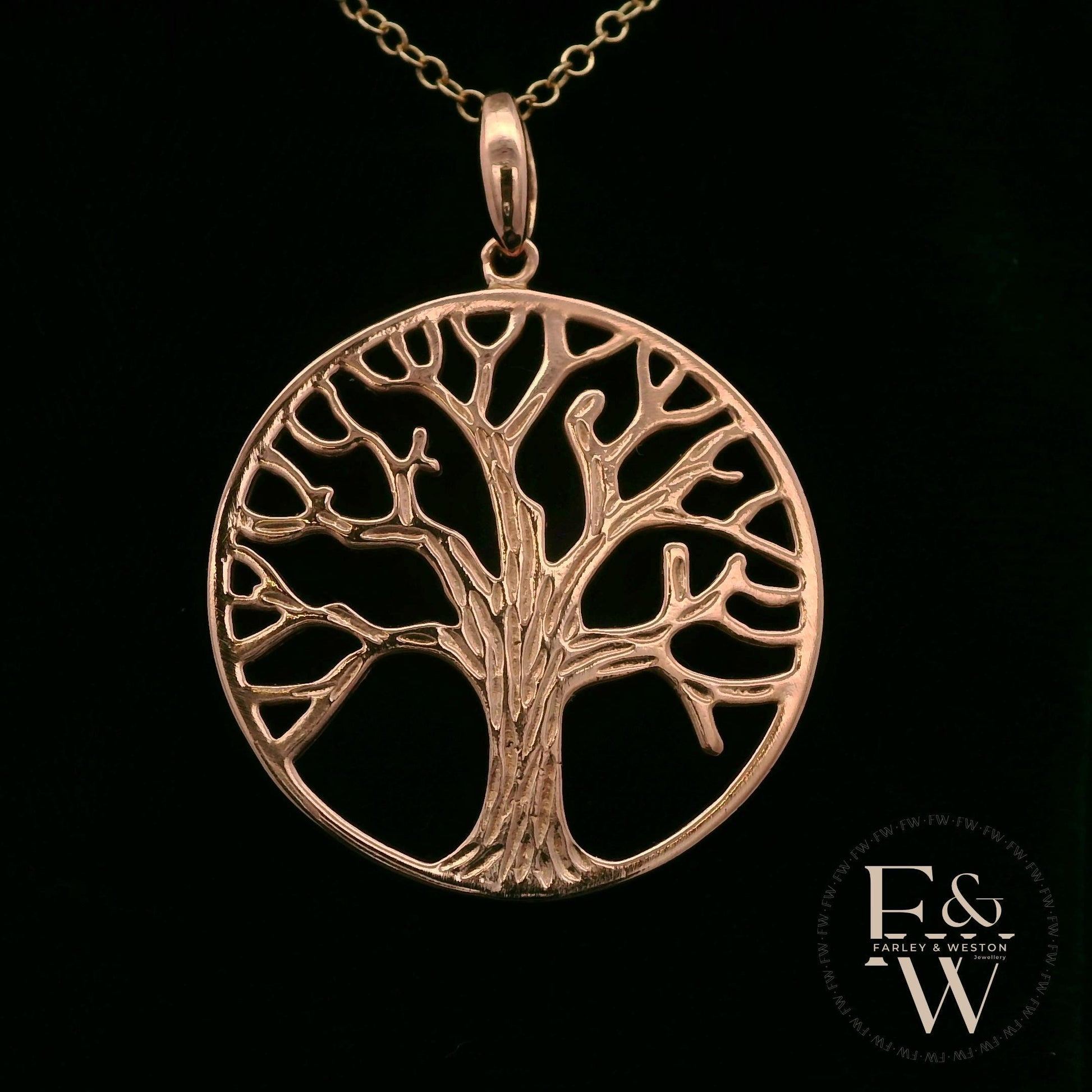 9ct Rose Gold 'Tree of Life' Pendant