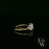 9ct Yellow Gold & Three Stone Moissanite Ring