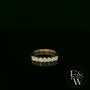 9ct Yellow Gold White Moissanite Half Eternity Ring