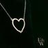 Sterling Silver White Moissanite Heart Necklace