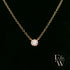 9ct Rose Gold Single Stone Moissanite Necklace