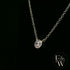 Sterling Silver Single Stone Moissanite Necklace
