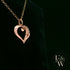9ct Rose Gold Small White Moissanite Heart Pendant