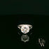 9ct White Gold & White Moissanite Single Stone Ring