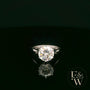 9ct White Gold & White Moissanite Single Stone Ring