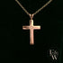 9ct Rose Gold White Moissanite Stone Set Cross Pendant