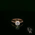 9ct Rose Gold White Moissanite Single Stone Ring