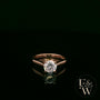 9ct Rose Gold White Moissanite Single Stone Ring