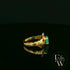 Claddagh Ring 9ct Yellow Gold with Green Agate Heart