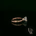 9ct Rose Gold White Moissanite Single Stone with Bezel Set Head Ring