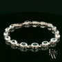 Sterling Silver Oval Blue Topaz Bracelet