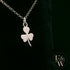 9ct White Gold 3 Leaf Clover Pendant