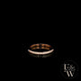 9ct Rose Gold Channel Set White Moissanite Half-Eternity Ring