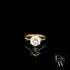 White Moissanite Solitaire 9ct Yellow Gold Ring