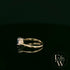 Lab Grown Sapphire and Diamond 9ct Yellow Trilogy Ring