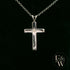 9ct White Gold White Moissanite Diamond Set Cross Pendant