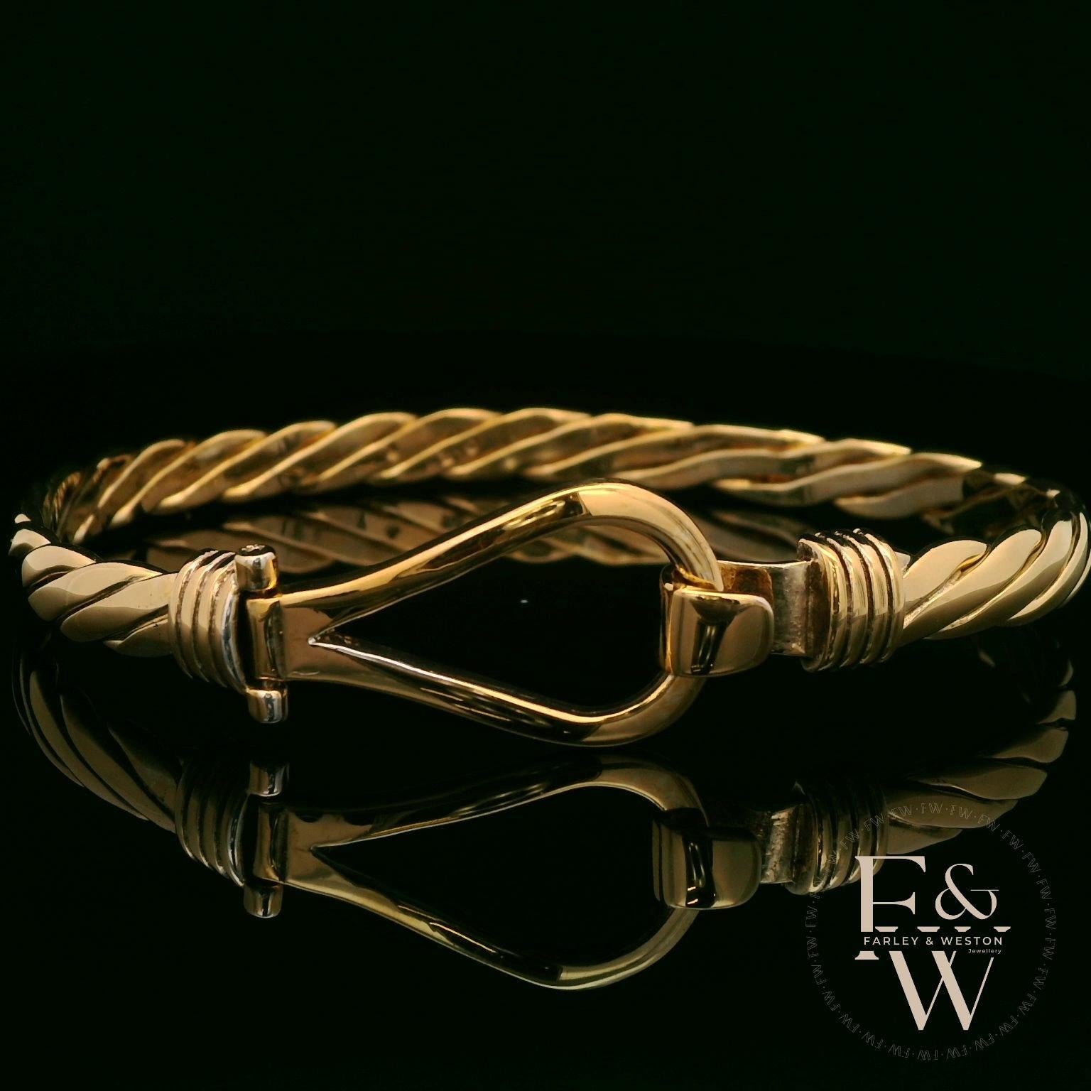 Twist Bangle Heavy Handmade 9ct Gold 26g UK Hallmarked