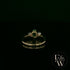 Lab Grown Emerald and Diamond 9ct Yellow Trilogy Ring