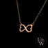 9ct Rose Gold Infinity Heart Pendant