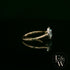 Lab Grown Aqua and Diamond 9ct Yellow Cluster Ring