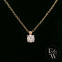 9ct Rose Gold & Solitaire Moissanite Pendant