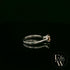 Solitaire Champagne & Silver Engagement Ring