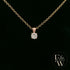 9ct Rose Gold & Solitaire Moissanite Pendant