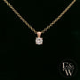 9ct Rose Gold & Solitaire Moissanite Pendant