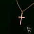 9ct Rose Gold Small Plain Cross Pendant