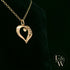 9ct Yellow Gold Small White Moissanite Heart Pendant