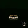 Moissanite & 9ct Yellow Gold Half-Eternity Ring