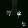 4 Leaf Clover 9ct White Gold Studs