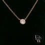 9ct Rose Single Stone Lab Grown Diamond Necklace