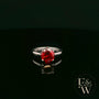 9ct White Gold 2ct Garnet Single Stone Ring