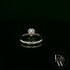 9ct White Gold White Moissanite Single Stone with Bezel Set Head Ring