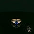 Lab Grown Sapphire and Diamond 9ct Yellow Trilogy Ring