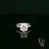 9ct White Gold Large Single Stone White Moissanite Ring
