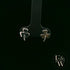3 Leaf Clover 9ct White Gold Studs