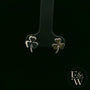3 Leaf Clover 9ct White Gold Studs