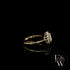 9ct Yellow Gold & White Moissanite Gold Floral Ring