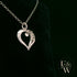 9ct White Gold Small White Moissanite Heart Pendant