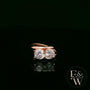 Double Moissanite & 9ct Rose Gold Ring