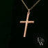 9ct Rose Gold Twisted-Cross Pendant
