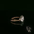 9ct Rose Gold & Three Stone Moissanite Ring