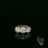 9ct Yellow Gold & Three Stone Moissanite Ring