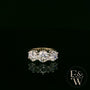 9ct Yellow Gold & Three Stone Moissanite Ring