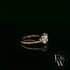 9ct Rose Gold & Three Stone Moissanite Ring