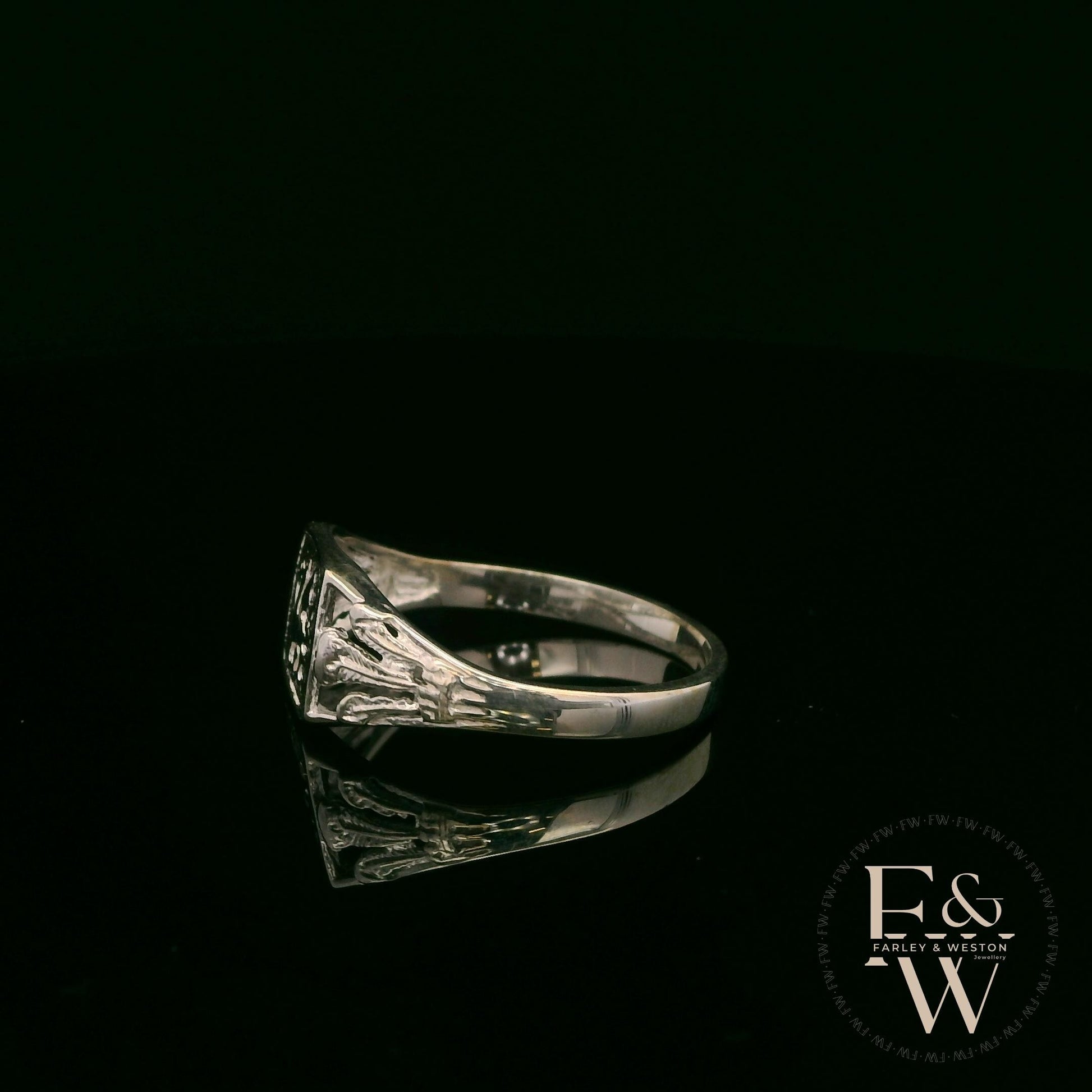 Sterling Silver Welsh Dragon Signet Ring