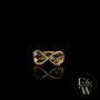 9ct Yellow Gold Infinity Heart Sapphire & Diamond Ring