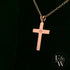 9ct Rose Gold Diamond Set Cross Pendant
